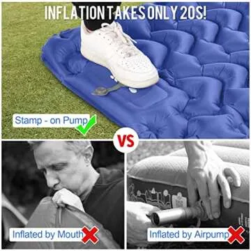 MOXILS Ultralight Inflatable Sleeping Pad for Camping