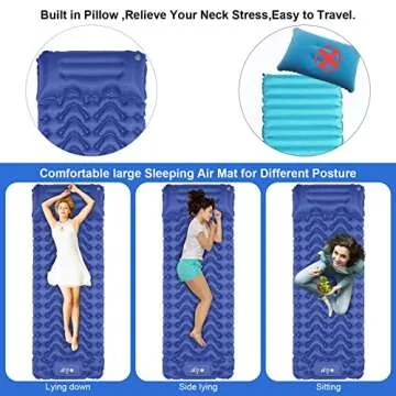 MOXILS Ultralight Inflatable Sleeping Pad for Camping