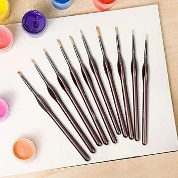 Detail Paint Brush Set,15Pcs Miniature Painting Brushes Kit,Professional Mini Fine Paint Brushes Set with Carrying Case,Suitable for Acrylic,Oil,Watercolor,Face,Nail,Scale Model Painting