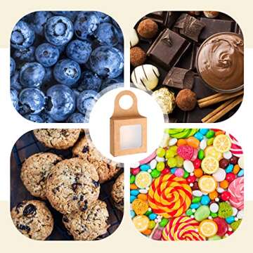 25 Count Kraft Paper Wine Bottle Box with Window Hanging Foldable Gift Boxes Wine Boxes for Gifts Empty Wine Bottles for Decoration Bottle Hanger Favor Box (Kraft Color, 3.5 x 3.5 x 1.2 Inches)