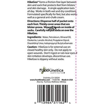 HikeGoo Blister Prevention Cream for - All-Day Foot Protection (5 Packets)