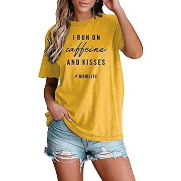 Funny Mama Shirts for Women - Mom Life Graphic Tee