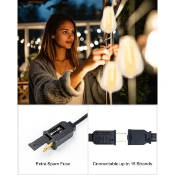 bulbeats 200FT Waterproof Vintage LED String Lights