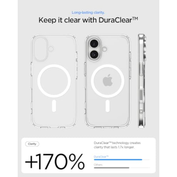 Spigen for iPhone 17 Case, Ultra Hybrid MagFit [TPU Covered Camera Control] [Anti-Yellowing] [Compatible with Magsafe] - Clear