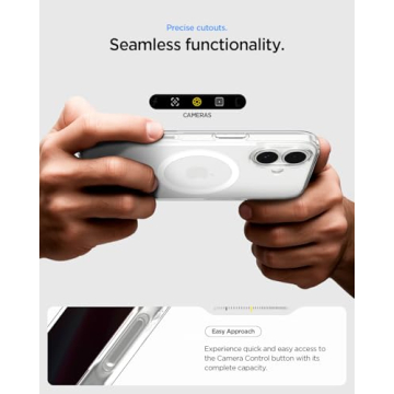 Spigen for iPhone 17 Case, Ultra Hybrid MagFit [TPU Covered Camera Control] [Anti-Yellowing] [Compatible with Magsafe] - Clear
