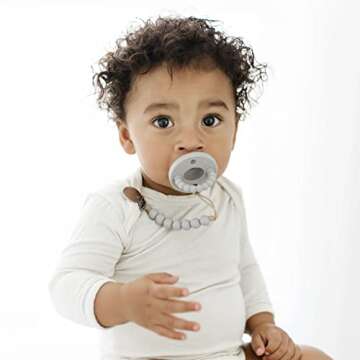 Ryan & Rose Cutie PAT Silicone Pacifier Teether (Starter Kit, Neutral)