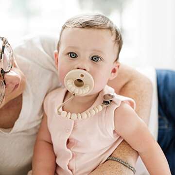 Ryan & Rose Cutie PAT Silicone Pacifier Teether (Starter Kit, Neutral)