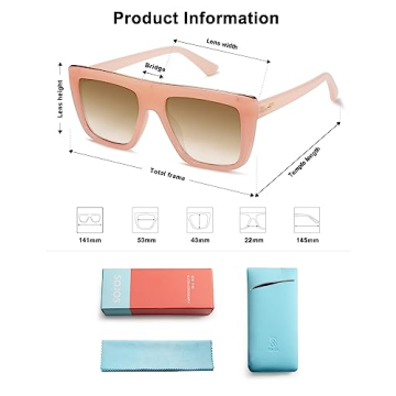 Trendy SOJOS Flat Top Sunglasses UV400 Protection
