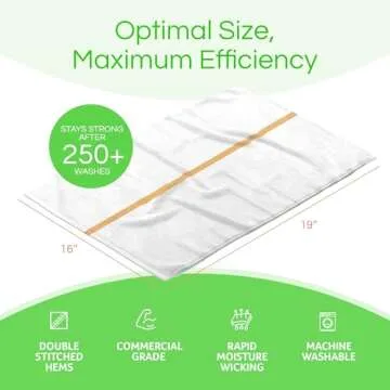 Towels N More 24 Pack 16x19 Bar Mop Towels - Gold Stripe Absorbent Cotton Kitchen Towels - Quick Drying Towels - for Home, Restaurant, Bar Glass Cleaning Towels, Chief/Cook Etc. 30 oz