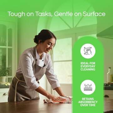 Towels N More 24 Pack 16x19 Bar Mop Towels - Gold Stripe Absorbent Cotton Kitchen Towels - Quick Drying Towels - for Home, Restaurant, Bar Glass Cleaning Towels, Chief/Cook Etc. 30 oz