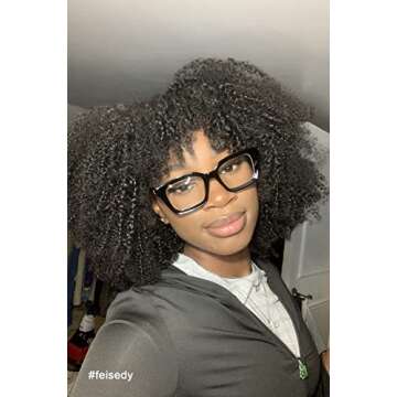 FEISEDY Retro Square Blue Light Blocking Reading Glasses