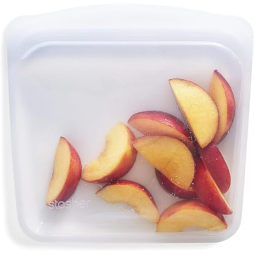 Stasher Platinum Silicone Food Grade Reusable Storage Bag, Clear (Sandwich) | Reduce Single-Use Plas...
