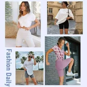 5 Pack Biker Shorts Women - 5"/8" High Waist Spandex Workout Yoga Running Athletic(Black/Navy/Dark Grey/Complexion/White,Plus)