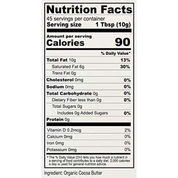 Anthony's Organic Cocoa Butter Wafers, 1 lb, Batch Tested Gluten Free, Non GMO, Keto Friendly