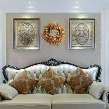 JINGHONG 24 Inch Fall Wreath for Door Premium Quality