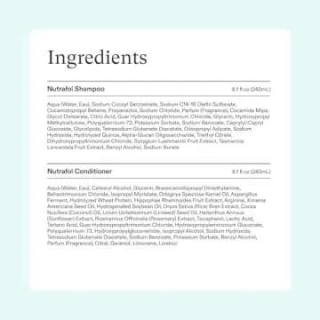 Nutrafol Shampoo and Conditioner, Cleanse and Protect Hair and Scalp, Improves Hair Volume, Strength and Texture, Physician-formulated for Thinning Hair, Color Safe - 8.1 Fl Oz Bottle