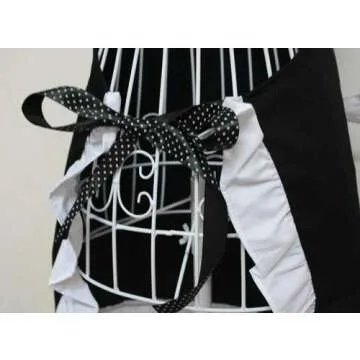 Stylish Hyzrz Halloween Costume Black Maid Apron