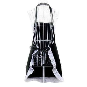Stylish Hyzrz Halloween Costume Black Maid Apron