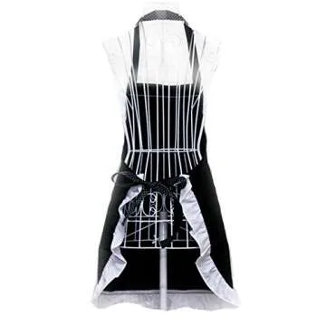 Stylish Hyzrz Halloween Costume Black Maid Apron