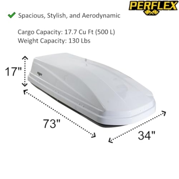 Perflex Rooftop Cargo Box 17.7 Cu Ft Dual Side