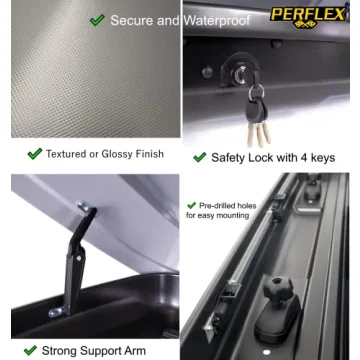 Perflex Rooftop Cargo Box 17.7 Cu Ft Dual Side