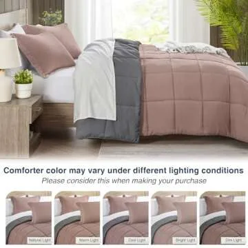 Satisomnia Queen Comforter Set - Soft Reversible and Lightweight