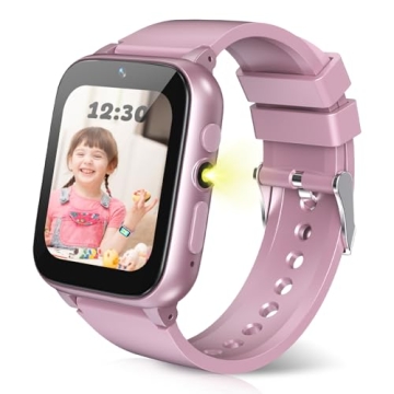 HAPPINNO 1.69'' Kids Smart Watch,Boys Girls Smartwatch, Pedomter 26 Puzzle Games Camera Video Music ...