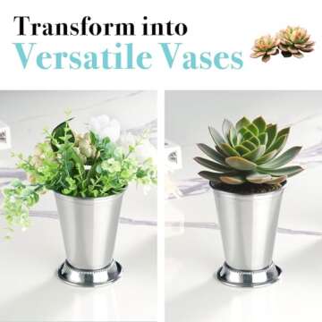 Fijinhom 12oz Stainless Steel Mint Julep Cups Set