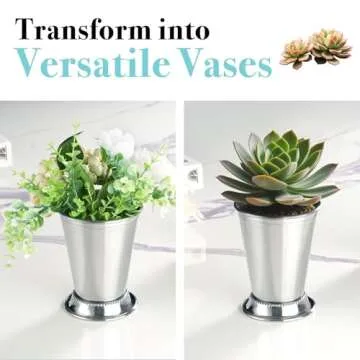 Fijinhom 12oz Stainless Steel Mint Julep Cups Set