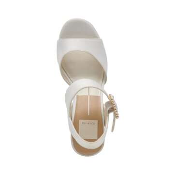 Dolce Vita Women's Bobby White Pearl Slide Sandal for Ultimate Charm