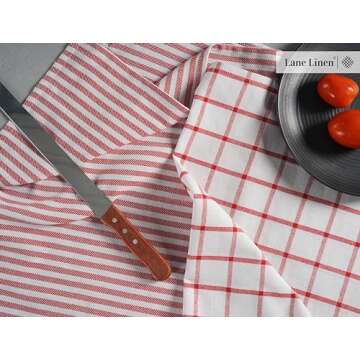 LANE LINEN Kitchen Towels Set 100% Cotton for Kitchen