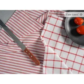 LANE LINEN Kitchen Towels Set 100% Cotton for Kitchen