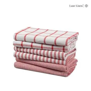LANE LINEN Kitchen Towels Set 100% Cotton for Kitchen