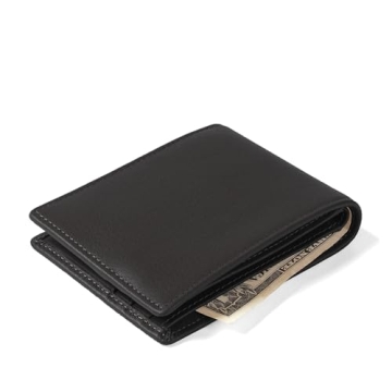 Leatherology Black Onyx Thin Bifold Wallet for All Occasions