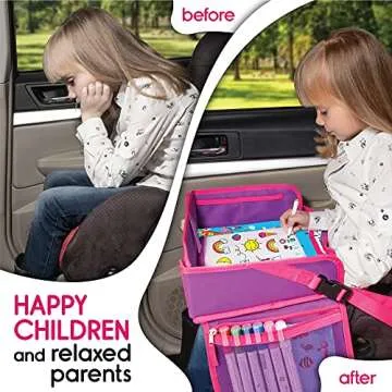 ECOFANTASY Kids Travel Tray - Durable & Waterproof Organizer