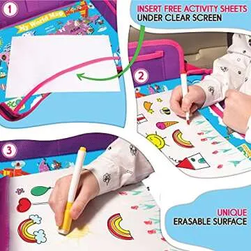 ECOFANTASY Kids Travel Tray - Durable & Waterproof Organizer