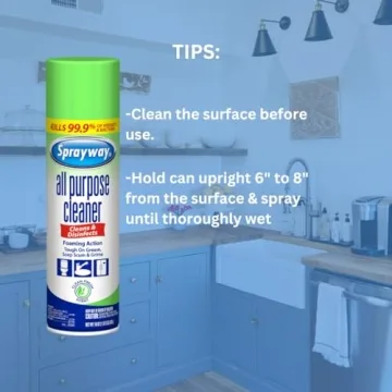 Sprayway SW5002R All Purpose Disinfectant Cleaner, Foaming Action, 19 Ounce