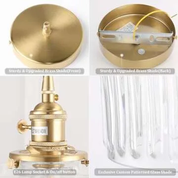 Shenmoyl Vintage Pendant Light for Kitchen & Dining