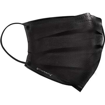 Cranberry USA C2900Kcase Cranberry Carbon Earloop Face Masks, Black (Pack of 400)