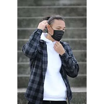 Cranberry Carbon Earloop Face Masks - 400 Pack