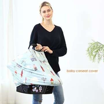 Winter Fleece Lined Multi-use Baby Carseat Covers