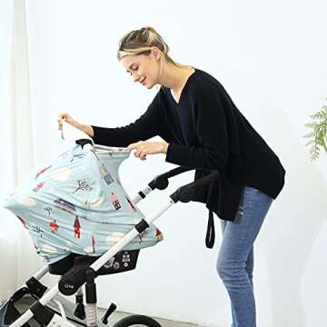 Winter Fleece Lined Multi-use Baby Carseat Covers