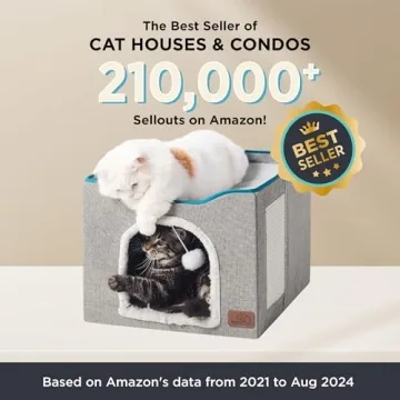 Luxurious Two-Story Cat House for Indoor Cats