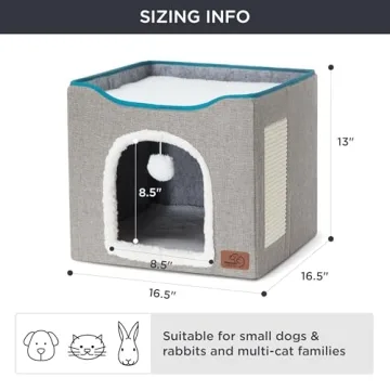 Luxurious Two-Story Cat House for Indoor Cats