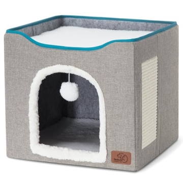 Luxurious Two-Story Cat House for Indoor Cats