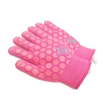 J H Heat Resistant Oven Gloves for Grilling & Baking