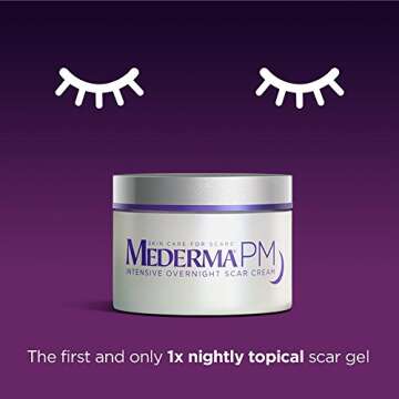 Mederma PM Intensive Overnight Scar Cream - Works with Skin's Nighttime Regenerative Activity - Once-Nightly Application is Clinically Shown to Make Scars Smaller & Less Visible - 1 Ounce, Beige (302591302106)