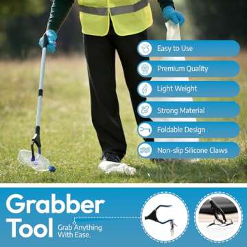 FitPlus 2024 Upgrade PowerGrip T9 Grabber Reacher Tool