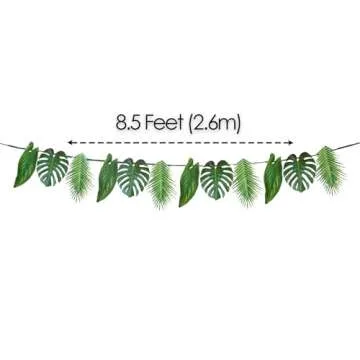 Tropical Palm Leaf Garland 8.5ft - Party Decor