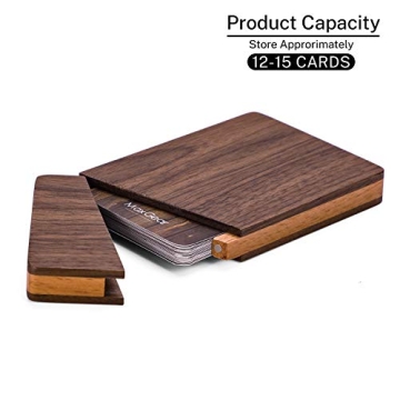 MaxGear Stylish Wooden Business Card Holder for Professionals